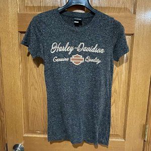 HARLEY-DAVIDSON Women M Gray Heather Short Sleeve T-Shirt Shirt Orlando Florida
